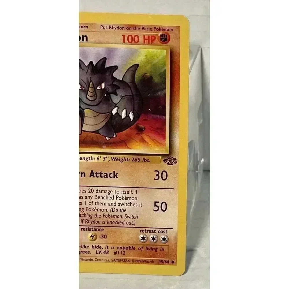 Rhydon 45/64‎ Pokemon Card Vintage Jungle Unlimited Uncommon LP